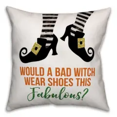 Creative Products Bad Witch Fabulous Shoes 16x16 Indoor / Outdoor Pillow