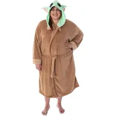 Star Wars Baby Grogu Robe Big And Tall The Mandalorian Baby Grogu Bathrobe Plus Size Costume Robe Beige