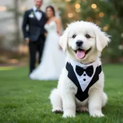 Unique Bargains Dog Tuxedo for Wedding Black White 1 Pc