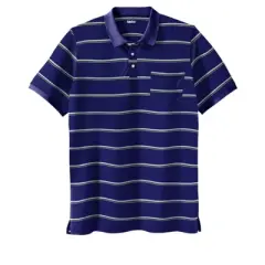Liberty Blues Men's Big & Tall Longer-Length Shrink-Less&trade; Piqu&eacute; Polo