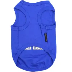 Parisian Pet 'Size Matters' Dog & Cat Shirt &ndash; Humorous Cotton T-Shirt, Stylish & Machine Washable Pet Clothing &ndash; Navy Blue