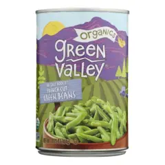 Green Valley Organics No Salt Added French Cut Green Beans - Case of 12/14.25 oz