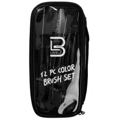 Level 3 Hair Color Brush Set - 12-Piece Kit for Highlights, Balayage, and Full Coverage Applications