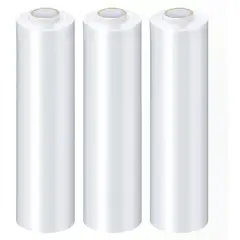 PSBM 4 Rolls 18" x 2000 Ft. x 60 Gauge Clear Stretch Wrap Cast Hand Shrink Film