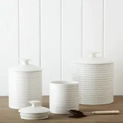 Portmeirion Sophie Conran White Medium Canister, 5.5 inch / 40 oz