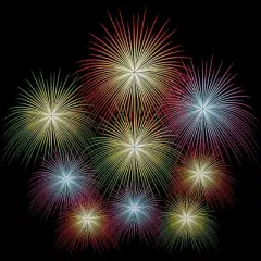 Women's Design By Humans July 4th Fireworks Display By  Racerback Tank Top