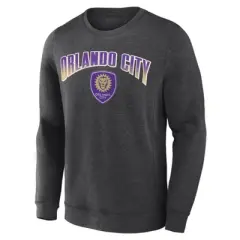 MLS Orlando City SC Men's Offside Gray Crew Neck Fleece Sweatshirt