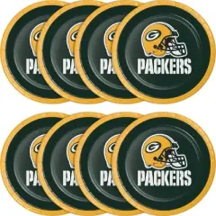 24ct Green Bay Packers Football Dessert Plates