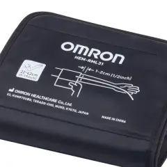 Omron&reg; 9-In. to 17-In. Wide-Range D-Cuff in Black, Size: 17 In.