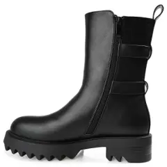 Journee Collection Womens Yasmine Almond Toe Block Heel High Ankle Booties