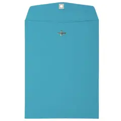 JAM PAPER 9 x 12 Colored Envelopes with Clasp Closure - Blue - 50/Pack