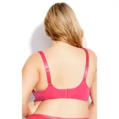 Women's Plus Size Fashion Plunge Bra - hot pink | AVENUE