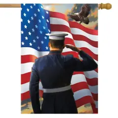 America's Heroes Military House Flag USA Pride Troops 28" x 40" Briarwood Lane