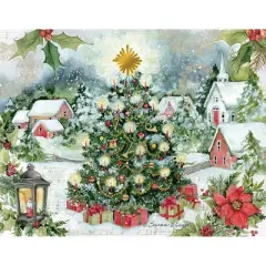 LANG 18ct Christmas Tree Boxed Holiday Greeting Card Pack