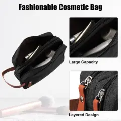 Unique Bargains Portable Makeup Bag Cosmetic Travel Toiletry Bag Waterproof Case Make Up Organizer Case for Men