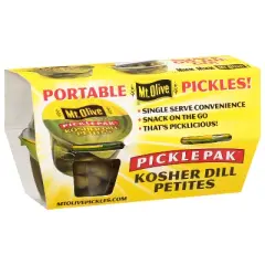 Mt. Olive Pickle Pak Kosher Dill Petites - 14.8 fl oz/4ct