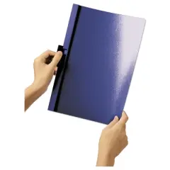 Durable Vinyl DuraClip Report Cover w/Clip Letter Holds 60 Pages Clear/Black 221401