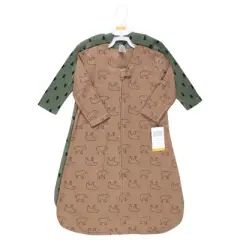 Hudson Baby Boys Thermal Long Sleeve Sleeping Bag 2pk, Bear Tree