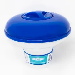 Swimline HydroTools Adjustable Floating Swimming Pool Chemical Dispenser 10" - White/Blue