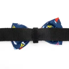 The Worthy Dog Sailboats Bow Tie Adjustable Collar Attachment Accessory