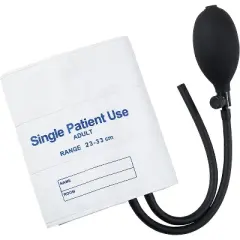 MABIS Single-Patient Use Inflation Systems, 5 Blood Pressure Cuffs per Box, 23 to 33 Centimeters, White