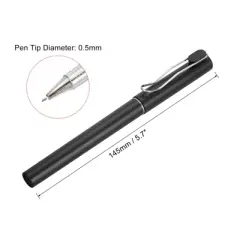 Unique Bargains Office Smooth Writing Fine Point Black Ink Roller Ball Pens 12 Pcs