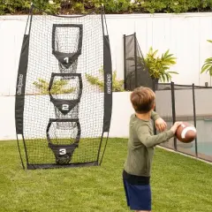 GoSports 8 x 4 ft Football Throwing Target Net - Black