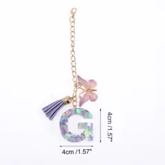 Unique Bargains Heart Sequin Letter G Butterfly Tassel Water Cup Pendant Purple 1 Pc