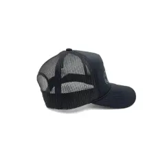 Men's Smiley World Cotton Baseball Hat - Black