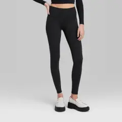 Women's High-Waisted Slim Fit Skinny Synthetic Leggings - Wild Fable&trade;