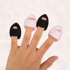 Unique Bargains Fingertip Powder Puff Beauty Makeup Tools 10 Pcs