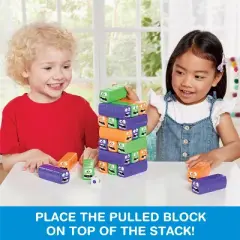 Game Zone Wiggly Worms For 2-4 Players, Ages 3+, Tower Block Stacking Game, Kids & Family Multiplayer