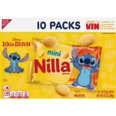 Nilla Mini Wafers Cookies Snack Pack - 10oz/10ct