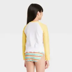 Girls' Nintendo 2pc Super Marop Long Sleeve Rash Guard Set - Yellow