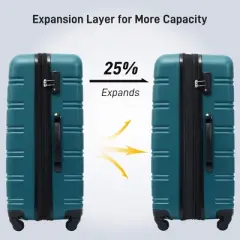 Lyngins 20/24/28 Inch 3 PCs Carry on Luggage Sets with TSA Lock,Suitcases Sets with 360&deg; Spinner Wheel for Family Trips