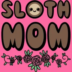 Women's Design By Humans Sloth Mom Flowers By SlothgirlArt Racerback Tank Top