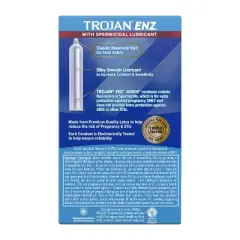 Trojan ENZ Armor Spermicidal Lubricated Latex Condoms - 12ct