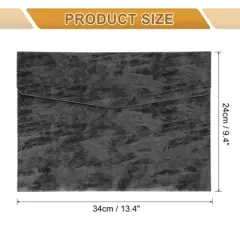 Unique Bargains Waterproof PU Leather File Folder with Button Closure 13.4" x 9.4"