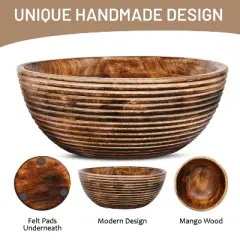 Mela Artisans Darma Valley Bowl Large in Medium Burnt