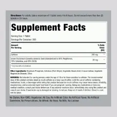 Piping Rock Caffeine Pills with Green Tea 220mg | 300 Tablets