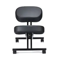 Jomeed  Modern Height Adjustable Ergonomic Support Rolling Home Office Kneeling Desk Chair with 3 Inch Padded Angled Seat, Black