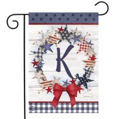 Briarwood Lane Everyday Garden Flag 12x18 For Outdoor American Wreath Monogram K Garden Flag Flags For Outside