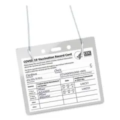 Avery Secure Top Hanging-Style Badge Holders, Horizontal, 4w x 3h, Clear, 100/Box