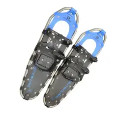 Outbound Men & Women's Lightweight 21 x 8" Adjustable Aluminum Frame Snowshoes with Posi Lock Binding for Secure Fit, Glove Like Binding, Black/Blue