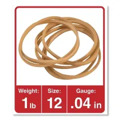 UNIVERSAL Rubber Bands Size 12 1-3/4 x 1/16 2500 Bands/1lb Pack 00112