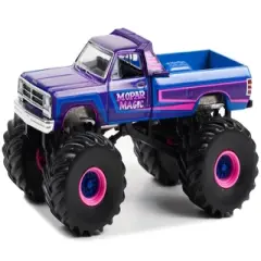 1983 Dodge Ram W350 Monster Truck Purple and Blue "Mopar Magic" "Kings of Crunch" Series 12 1/64 Diecast Model Car by Greenlight