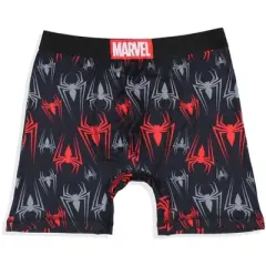 Marvel Mens' 2 Pack Spider-Man Spidey Boxers Underwear Boxer Briefs Black