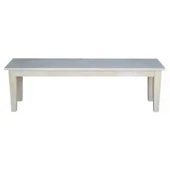 60" Shaker Style Bench Unfinished - International Concepts