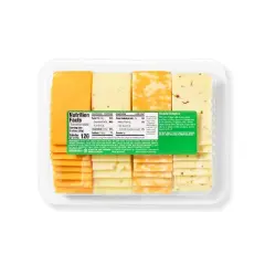 Pepper Jack, Colby Jack, Swiss & Cheddar Cheese Slice Party Tray - 28ct/16oz - Good & Gather&trade;