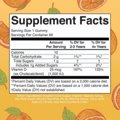 MaryRuth's Vitamin D3 Gummies, Orange, 60 ct